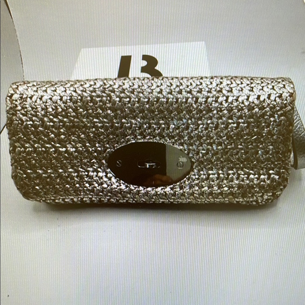 Silver Textured Clutch